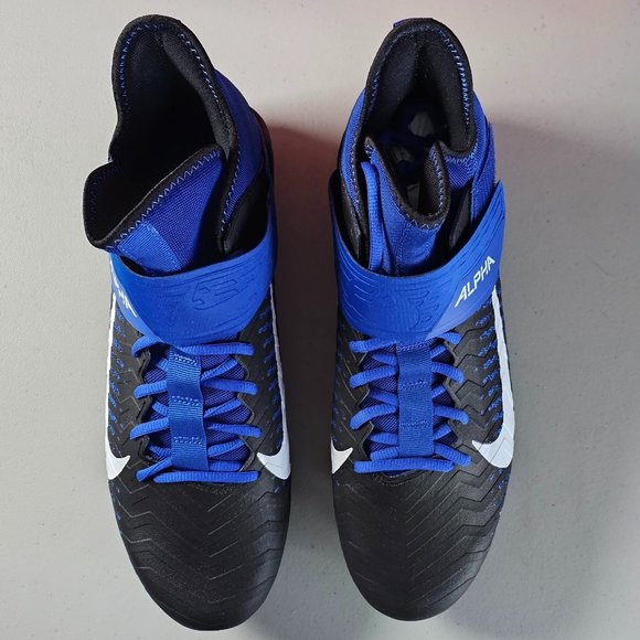 Nike Alpha Menace Pro 2 Mid Men's Football Cleats Royal Black BV3945-400 12/13 - Picture 7 of 9